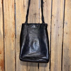 Leather Co Black Leather Shoulder Bag